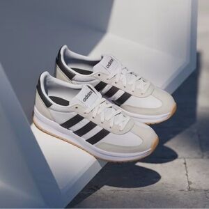 Adidas Classic White and Black Trainers